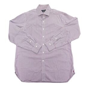 Polo Ralph Lauren Shirt Mens 16.5 34/35 XL Purple Gingham Check Custom Fit LS